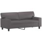 vidaXL Sofá de 2 plazas de cuero sintético gris 140 cm vidaXL Sofá de 2 plazas de cuero sintético gris 140 cm