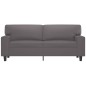 vidaXL Sofá de 2 plazas de cuero sintético gris 140 cm vidaXL Sofá de 2 plazas de cuero sintético gris 140 cm