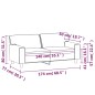 vidaXL Sofá de 2 plazas de cuero sintético gris 140 cm vidaXL Sofá de 2 plazas de cuero sintético gris 140 cm