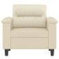 vidaXL Sillón cuero sintético crema 60 cm vidaXL Sillón cuero sintético crema 60 cm