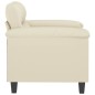 vidaXL Sillón cuero sintético crema 60 cm vidaXL Sillón cuero sintético crema 60 cm