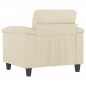 vidaXL Sillón cuero sintético crema 60 cm vidaXL Sillón cuero sintético crema 60 cm