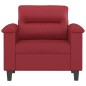 vidaXL Sillón cuero sintético rojo tinto 60 cm vidaXL Sillón cuero sintético rojo tinto 60 cm