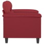 vidaXL Sillón cuero sintético rojo tinto 60 cm vidaXL Sillón cuero sintético rojo tinto 60 cm