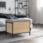 vidaXL Banco con almacenaje madera ingeniería roble Sonoma 62x42x45 cm vidaXL Banco con almacenaje madera ingeniería roble Sonoma 62x42x45 cm