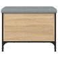 vidaXL Banco con almacenaje madera ingeniería roble Sonoma 62x42x45 cm vidaXL Banco con almacenaje madera ingeniería roble Sonoma 62x42x45 cm