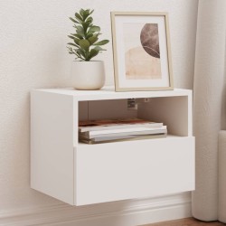 vidaXL Mueble de TV de pared madera de ingeniería blanco 40x30x30 cm