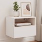 vidaXL Mueble de TV de pared madera de ingeniería blanco 40x30x30 cm vidaXL Mueble de TV de pared madera de ingeniería blanco 40x30x30 cm