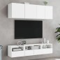 vidaXL Mueble de TV de pared madera de ingeniería blanco 40x30x30 cm vidaXL Mueble de TV de pared madera de ingeniería blanco 40x30x30 cm