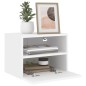 vidaXL Mueble de TV de pared madera de ingeniería blanco 40x30x30 cm vidaXL Mueble de TV de pared madera de ingeniería blanco 40x30x30 cm