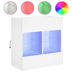 vidaXL Mueble de TV de pared con luces LED blanco 58,5x30x60,5 cm