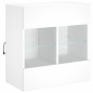vidaXL Mueble de TV de pared con luces LED blanco 58,5x30x60,5 cm