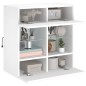vidaXL Mueble de TV de pared con luces LED blanco 58,5x30x60,5 cm