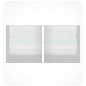 vidaXL Mueble de TV de pared con luces LED blanco 58,5x30x60,5 cm