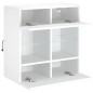 vidaXL Mueble de TV de pared con luces LED blanco 58,5x30x60,5 cm