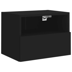vidaXL Mueble de pared para TV madera de ingeniería negro 40x30x30 cm