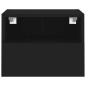 vidaXL Mueble de pared para TV madera de ingeniería negro 40x30x30 cm vidaXL Mueble de pared para TV madera de ingeniería negro 40x30x30 cm