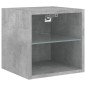 vidaXL Mueble de TV de pared con luces LED gris hormigón 30x28,5x30 cm
