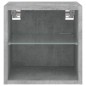 vidaXL Mueble de TV de pared con luces LED gris hormigón 30x28,5x30 cm