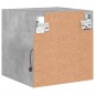 vidaXL Mueble de TV de pared con luces LED gris hormigón 30x28,5x30 cm