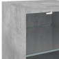 vidaXL Mueble de TV de pared con luces LED gris hormigón 30x28,5x30 cm