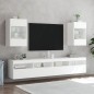 vidaXL Mueble de TV de pared con luces LED blanco 40x30x60,5 cm