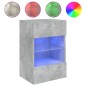 vidaXL Mueble de TV de pared con luces LED gris hormigón 40x30x60,5 cm vidaXL Mueble de TV de pared con luces LED gris hormigón 40x30x60,5 cm