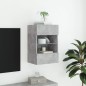 vidaXL Mueble de TV de pared con luces LED gris hormigón 40x30x60,5 cm vidaXL Mueble de TV de pared con luces LED gris hormigón 40x30x60,5 cm