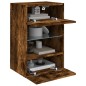 vidaXL Mueble de TV de pared con luces LED roble ahumado 40x30x60,5 cm