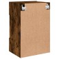 vidaXL Mueble de TV de pared con luces LED roble ahumado 40x30x60,5 cm