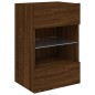 vidaXL Mueble de TV de pared con luces LED roble marrón 40x30x60,5 cm vidaXL Mueble de TV de pared con luces LED roble marrón 40x30x60,5 cm