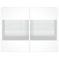 vidaXL Mueble de TV de pared con luces LED blanco 78,5x30x60,5 cm