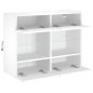 vidaXL Mueble de TV de pared con luces LED blanco 78,5x30x60,5 cm