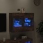 vidaXL Mueble TV de pared con luces LED roble ahumado 78,5x30x60,5 cm vidaXL Mueble TV de pared con luces LED roble ahumado 78,5x30x60,5 cm