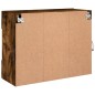 vidaXL Mueble TV de pared con luces LED roble ahumado 78,5x30x60,5 cm vidaXL Mueble TV de pared con luces LED roble ahumado 78,5x30x60,5 cm