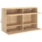 vidaXL Mueble TV de pared con luces LED roble Sonoma 98,5x30x60,5 cm vidaXL Mueble TV de pared con luces LED roble Sonoma 98,5x30x60,5 cm