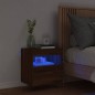 vidaXL Mueble de TV de pared con luces LED roble marrón 40x30x40 cm vidaXL Mueble de TV de pared con luces LED roble marrón 40x30x40 cm