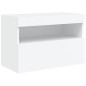 vidaXL Mueble de TV de pared con luces LED blanco 60x30x40 cm
