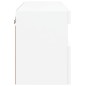 vidaXL Mueble de TV de pared con luces LED blanco 60x30x40 cm