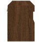 vidaXL Mueble de TV de pared con luces LED roble marrón 60x30x40 cm