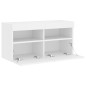 vidaXL Mueble de TV de pared con luces LED blanco 80x30x40 cm vidaXL Mueble de TV de pared con luces LED blanco 80x30x40 cm