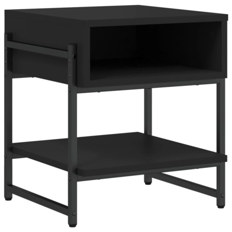 vidaXL Mesa de centro madera de ingeniería negro 40x40x45 cm