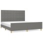 vidaXL Estructura de cama con cabecero tela gris oscuro 180x200 cm vidaXL Estructura de cama con cabecero tela gris oscuro 180x200 cm