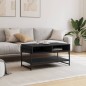 vidaXL Mesa de centro madera contrachapada negro 90x50x45 cm vidaXL Mesa de centro madera contrachapada negro 90x50x45 cm