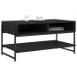 vidaXL Mesa de centro madera contrachapada negro 90x50x45 cm vidaXL Mesa de centro madera contrachapada negro 90x50x45 cm