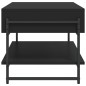 vidaXL Mesa de centro madera contrachapada negro 90x50x45 cm vidaXL Mesa de centro madera contrachapada negro 90x50x45 cm