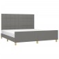 vidaXL Estructura de cama con cabecero tela gris oscuro 180x200 cm vidaXL Estructura de cama con cabecero tela gris oscuro 180x200 cm