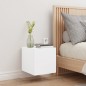 vidaXL Mueble de TV de pared con luces LED blanco 30,5x35x30 cm vidaXL Mueble de TV de pared con luces LED blanco 30,5x35x30 cm