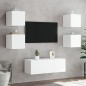 vidaXL Mueble de TV de pared con luces LED blanco 30,5x35x30 cm vidaXL Mueble de TV de pared con luces LED blanco 30,5x35x30 cm