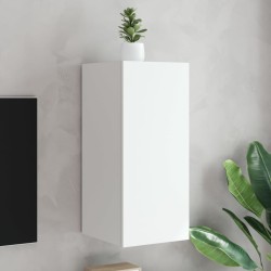 vidaXL Mueble de TV de pared con luces LED blanco 30,5x35x70 cm